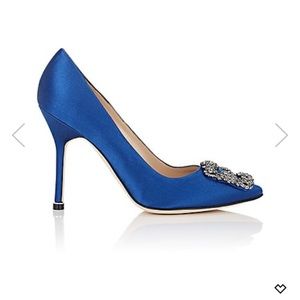 Manolo Blahnik Hangisi Satin Heels